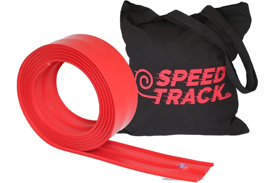 Speed Track 5m Flexible Toy Car Track with Storage Bag - Indoor & Outdoor Flexible Diecast Car Monster Truck Race Track for Loops, Jumps, Ramps with Suction Cups for Windows, Doors Ideal for Children