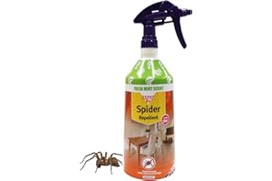 Zero In Spider Repellent – Indoor Peppermint Oil Spray – Non-Toxic, Natural Mint Deterrent – Easy to Use Spider Repellent Spray – Safe for Home Use & Around Pets, Lasts up to 3 Weeks – 1L