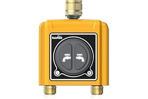 ‎RAINPOINT RAINPOINT Bewässerungscomputer WLAN 2 Ausgänge mit Messingeinlass und -auslass,Zeitschalter mit Regenverzögerung/manuelle Bewässerung, App-Steuerung(Nur Zeitschaltuhr)