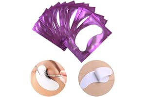 Arison Lashes Eye Gel Pads 50 Pairs Eyelash Extension Under Eye Gel Patches Lint Free Eye Patches with Smooth Front Side and Collagen Back Side Eye Pads for Individual Eyelash Extension (Purple)