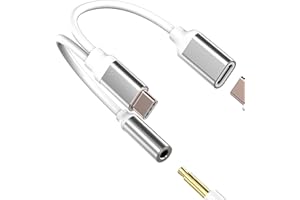 adattatore cuffie per iphone 16(2in1)USB C a 3.5mm aux audio cavo Adapter per Apple auricolari microfono tipo c ricarica sdoppiatore compatibile per Samsung dongle accessori headphone per ipad WASRUYI