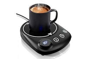 MXMZHXU Kaffeewärmer, 4 Aufgerüstet Tassenwärmer 55°C bis 85°C, Elektrischer Tassenwärmer mit 1-9h Abschaltautomatik für Kaffee Tee Kakao Milch