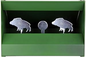 OAKWOOD Kugelfangkasten für Luftgewehr Luftpistole Softair | Größen 14x14 & 17x17 | Pendelkasten Flach, Trichter, 2in1, Verschiedene Motivziele | Auffangkasten