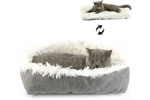 ToKinCen Katzendecke Flauschig und Weic,Katzendecke Für Katzen Katzenbett Haustierbett Plüsch Weich Katze Schlafen Bett Katzensofa Flauschige Katzenbett Katzendecke(Weiß)