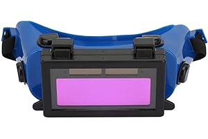 YUECOOM Lunettes de soudage, masque pour les yeux à assombrissement solaire automatique Lunettes de soudage pour soudeur lunettes de protection pour chantier de construction, soudage électrique(Bleu)