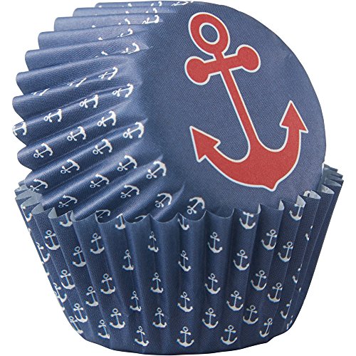 Preisvergleich Produktbild Wilton Mini-Backförmchen Anker, Acryl, Mehrfarbig, 6-teilig