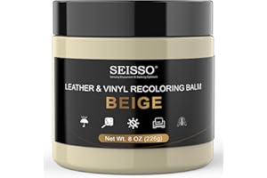 SEISSO Baume De Recoloration du Cuir 200 G, Kit De Réparation du Cuir pour Les Sièges De Voiture, Kit De Crème De Réparation du Cuir, Restaurateur du Cuir, Les Canapés Et Les Sièges De Voiture, Beige