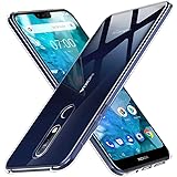 Peakally Nokia 7.1 Hülle, Soft Silikon Dünn Transparent Hüllen [Kratzfest] [Anti Slip] Durchsichtige TPU Schutzhülle Case Weiche Handyhülle für Nokia 7.1 5.84"-Klar