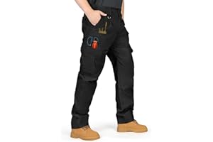 IGOLUMON Arbeitshose Männer Cargohose Herren Stretch Hose Herren Elastische Taille Taktische Hose Outdoorhose mit Vielen Taschen Wanderhose
