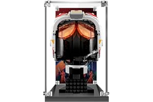 SWDZ Vitrine pour Lego Iron Man Casque 76165, Présentoir en Acrylique pour Lego 76165 (Non Inclus Le Modèle), Taille: 20x20x25cm