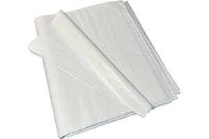 JECO - Lot de 100 feuilles de papier de soie blanc 50 x 75 cm, sans acide, qualité supérieure 21g/m², mousseline, pour loisirs créatifs, décoration, DIY, Emballage fleurs, Vinted
