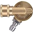 CAZAR Brass Heavy Duty 240 Degree Nozzle With 7 Angles ¼" Quick Connecting Pivoting Coupler Attachment For Pressure Washer/Car Washer