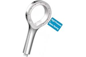 CUCM Shower Head with High Pressure and Water Saving Design, High Pressure(220%) Water Saving(60%) Handheld Shower Head with Polymer Mist Spray, Unique Star Ring Shaped Chrome