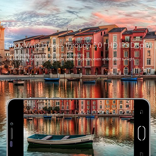 Blackview Smartphone BV20004G Smartphone, BV2000 Android 5,1 Handy Smartphone - 5.0 Zoll HD 1280*720 Display Cheap Phones mit 8MP Kamera-MTK6735 Quad-Core-8GB Rom-2400mAh Batterie Handys entsperrt