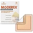 Silicone Lite Foam Dressing (Moderex Border Sensitive Plus) with Border for Light to Moderate exuding Wounds for Sensitive Skin (5x5cm x 10)