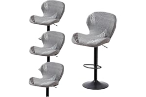 XGANGM Elastizzato Copri Sedie Bar-Fodere Sgabello Bar con Coprisgabelli Cucina con Schienale 4 Pezzi Fodere Coprisedia Elasticizzati Curvo Copertura per Sgabello Alto per Bar Bancone,#26,4PCS