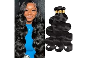 MSSUNLIGHT Human Hair Bundles Body Wave 3 Bundles Human Hair 18 20 22 Inch 100% Unprocessed 12A Brazilian Virgin Hair Bundles Deals Quick Weave Hair Extension