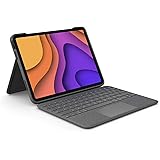 Logitech Folio Touch Tangentbordsfodralet för iPad Air 4:e, 5:e generationen 2020, 2022, Layout tysk QWERTZ - Grå