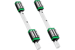 iMetrx HGR20 Linearführung Linearschiene 2 Stück 800mm mit 4 Stück Hohe Präzision HGH20CA Linearlager Lagerblock für 3D Drucker, CNC-Maschinen (Linear Rail HGR20 800mm)