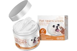DIRFUNY Dog Eye Wipes | Safe & Easy Cleaning Eye Wipes For Dogs | Tear Stains, Dog Eye Crust & Eye Discharge | Pack of 60 | Soothing Aloe Ver Formula