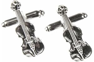 instruments de musique Miniblings violon violon boutons de manchette - boutons de chemise à la main, je cufflink Manchettes Je belle boîte en bois inclus - Violon Instrument de musique