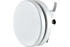 STEINBERG14 Blanco Ø 80mm Difusor de Ventilación de Suministro de Aire, Valvula de Disco Ajustable, Rejilla Redonda de Ventilacion para Entrada de Aire, de Acero