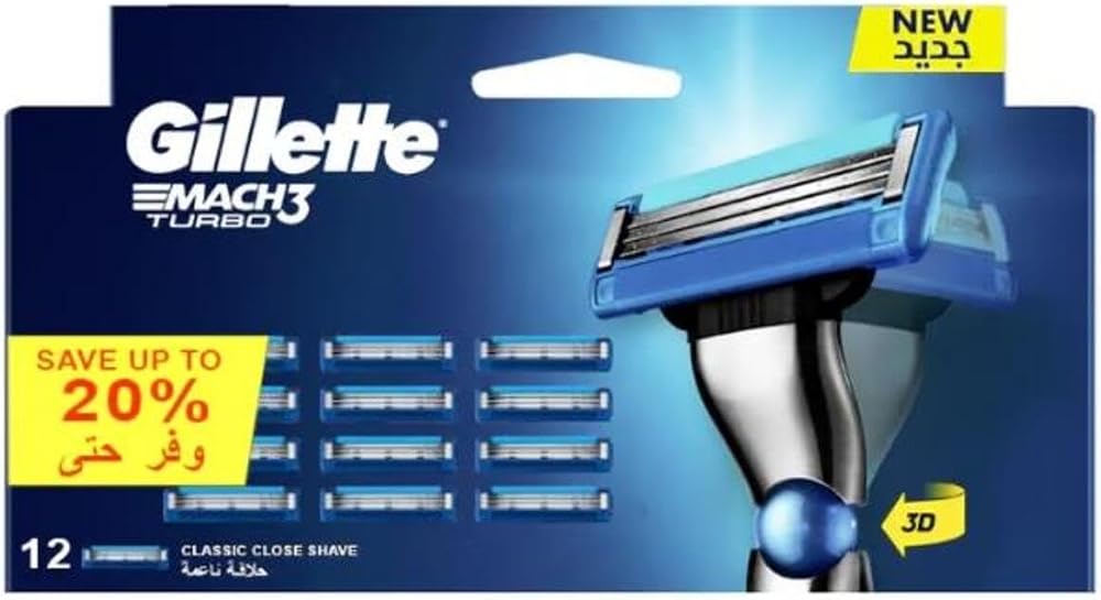 Gillette Mach 3 Turbo Yedek Bıçak 12'li