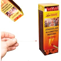 Kaminhölzer 100mm Lang – 10 Packungen Mit Je 45 Streichhölzern Für Grill, Kamin, Kerzen, Pfeifen & Zigarren