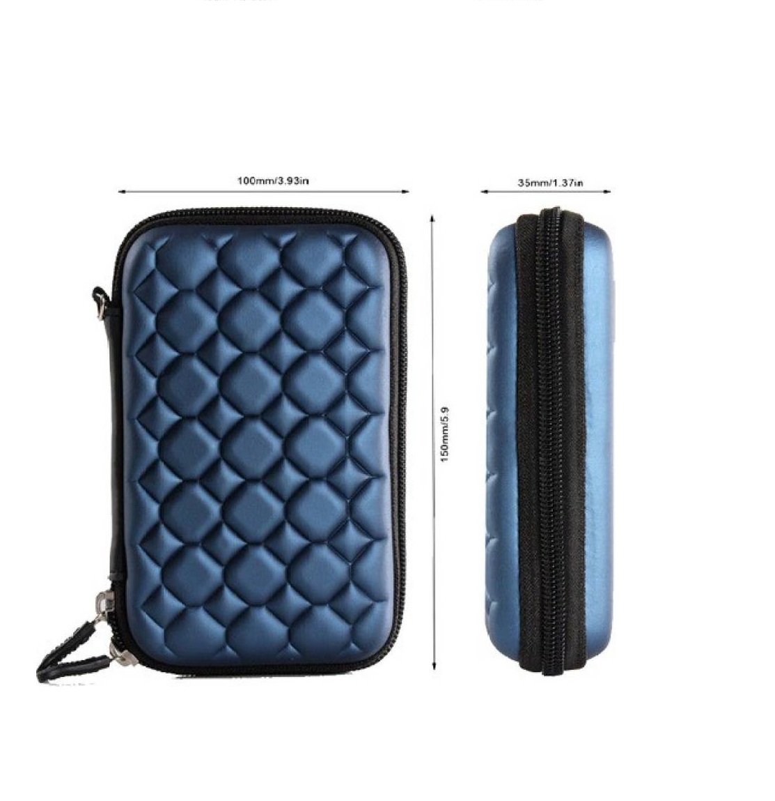 Frndzmart External Harddisk Pouch/Case for Toshiba, Dell, HP, Seagete, Hitachi, Western Digital, Sony 2.5 inch, Blue - Image 4