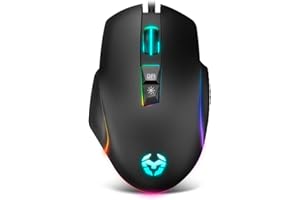 Raton gaming Krom KEOS -Krom Keos - NXKROMKEOS - Sensor optico de gran precision, 6400 DPI, RGB rainbow, 7 botones programabl