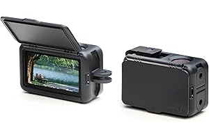 HAFOKO OSMO Action Camera Cage Bracket Mount, Protection Frame Housing with Sunshade Compatible with DJI Action 5 Pro/4/3- Lightweight, Durablility and Versatile for Outdoor Adventures & Vlogging