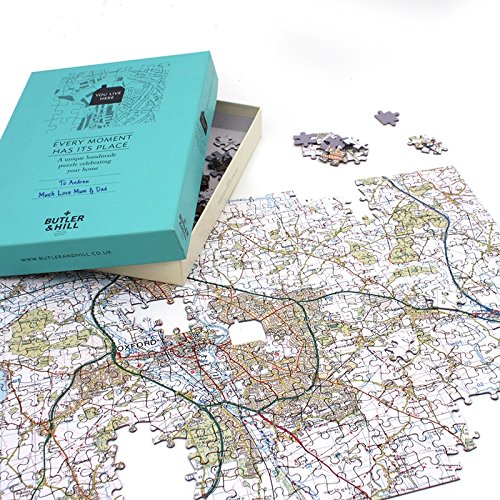 Personalized Map Jigsaw Puzzle – 400-Piece Custom Puzzle Centered on Your Chosen Address – Unique Gift & Keepsake