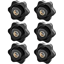 Viti A Testa Zigrinata M6x30 - Set Da 10 Manopole A Stella In Plastica Per Macchine - Foto 2