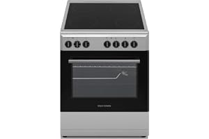 Wolf Power Freestanding 60X60 cm Ceramic Cooker, 4 Cooking Zones, 65 Liters Electric Oven with Turbo Fan, Stainless Steel, WCR6060CERMF, 1 Year Warranty"Min 1 year manufacturer warranty"