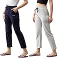 BLINKIN Women's Cotton RelaxFit Pajama Combo (Pack of 2)