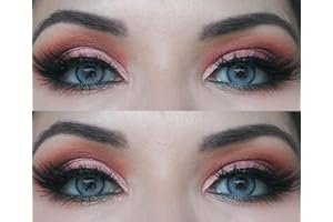 GLAMLENS Lenti a contatto colorate blu Padua Blue - mensili - con porta lenti a contatto - blu naturali in silicone idrogel - 2 pezzi - DIA 14,00 - senza correzione 0.00 diottrie