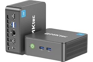 ‎GMKTEC GMKtec G3 Plus Mini PC, Intel Twin Lake N150 (aktualizacja N100), 16 GB RAM 512GB M.2 22160 SSD, mini komputer stacjonarny, obsługa systemu Windows 11 Pro, dwa HDMI, WiFi6,