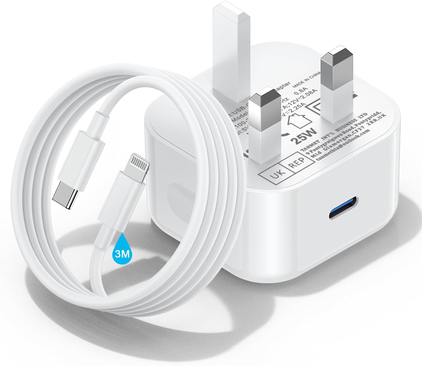 iPhone 14 13 12 11 Charger,3M Long i Phonefast Apple Lightening Charger Cable and Plug USB C 20W Fast Charging for i Phone 14 Plus 14 Pro Max 12 Pro XS XR 8,iPad 7th 8th 9th 2021,Charge lead with Head