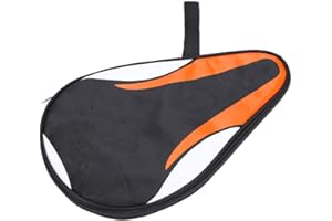 TBEST stiga,Housse Raquette Pong,Tennis de Table Raquettes Bat Sac, Haute résiance Ox Pong Cas Raquette Manche Paddle Bat Sac étanche à la poussière Protection complète(Orange)