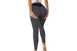 Memoryee Leggins Donna Sportivi Anticellulite Pantaloni Push up Booty Pantacollant Vita Alta Fitness Elastici Taglia Grossa Leggings Yoga