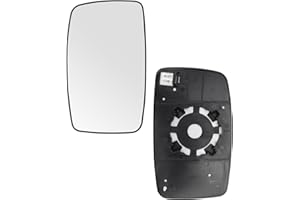 TIVEKEO Cristal de Espejo Reemplazar para Citroen Jumpy/F-iat Scudo/Peugeot Expert 2007-2016, Retrovisor Exterior Lente de Marcha Atrá, Vaso único Espejo Retrovisor Calefactable (Lzquierd)