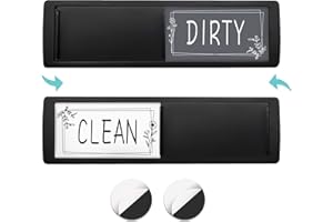 Coomazy Universal Kitchen Dishwasher Sign, Dishwasher Magnet Clean Dirty Sign for Kitchen Organization/Dishes/Fridge, Easy to Read Non-Scratch Magnetic Indicator Sign with 2 Double-Sided Stickers