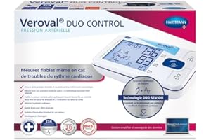 Veroval duo control Tensiomètre de Bras : Détecte les arythmies cardiaques - Indicateur de repos - Contrôle positionnement du brassard - Taille M