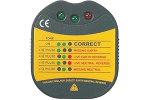 Mastech MS6860E Plug-in Ring Main Socket Tester 13 Amp
