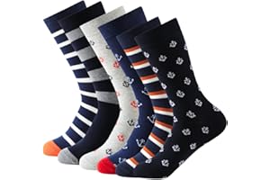 Balseti Calcetines Media Caña Formales y Básicos de Rayas, Rombos para Hombres. Calcetines Ejecutivos, Frescos, Finos. 85% Algodón. Pack 6 Pares. Tallas 35-38, 39-42 y 43-47.