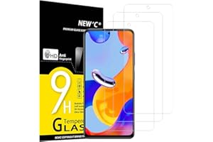 NEW'C 3 sztuki Szkło dla Xiaomi Redmi Note 12 Pro, 12 Pro+ 5G Hartowane i Folia Ochronna Ochraniacz Ekranu - Bez pęcherzyków powietrza, odporność na zarysowania