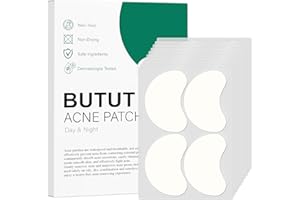 BUTBU 40 Stücks Pickel Patch Groß, Pimple Patches Micro Needle, Akne patches, Mighty-patch Invisible, Hydrokolloid Pflaster Für Gesicht, Kinn, Rücken oder Körper (Mondform)