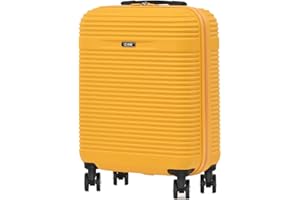 OCHNIK Walizka, twarda walizka, materiał ABS, model WALAB 0040, 4 kółka, Żółty kanaryjski, S, Walizka