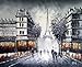 Produktbild Rflkt Große Paris in der Abenddämmerung Straßenszene mit Eiffelturm. Kunst Öl auf Leinwand Gemälde - Hervorragende Qualität und Handwerkskunst, handgefertigte Wandkunst