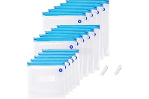 DAMOHONY Sacs de Rangement pour Scellant sous Vide, 15 Sacs Réutilisables pour Scellant Alimentaire sous Vide, Kit de Sac sous Vide 3 Tailles, sans BPA, Idéal pour Le Stockage sous Vide, Préparation de Repas